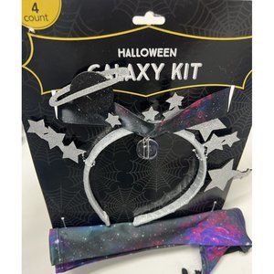 Galaxy Halloween Costume Accessory DIY Kit Headband Gloves Choker Adult One Size